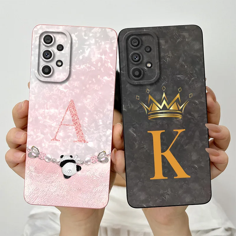 For Samsung A13 Case Samsung Galaxy A13 4G Phone Case Fashion Crown Letters Full Package Matte Anti Drop Soft Protective Cover