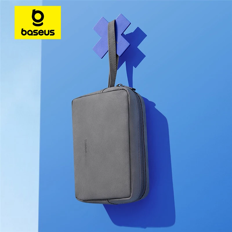 Bolsa de teléfono Baseus, bolsa organizadora con cremallera, estuche de almacenamiento para iPhone 17 16 Pro Max, cargador de banco de energía Samsung, bolsa de accesorios digitales - imagen 2