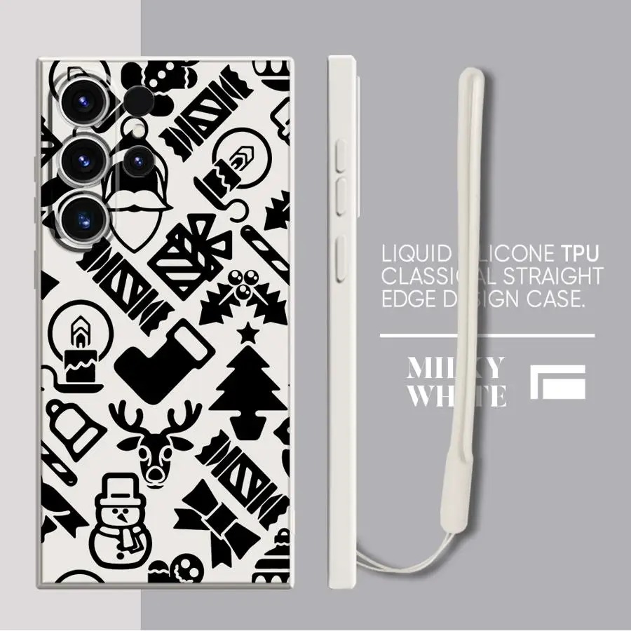 Funda de teléfono con funda suave a la moda con elemento navideño creativo para Samsung Galaxy S21 Plus S22 Ultra Note 20 10 Ultra S24 FE S25 Edge - imagen 5