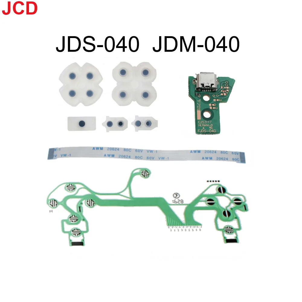 JCD 1 Juego de JDS-001 030 040 055 Placa de puerto de carga USB para piezas de reparación de controlador PS4 PS4 PRO JDM 055 controlador y conductor - imagen 5