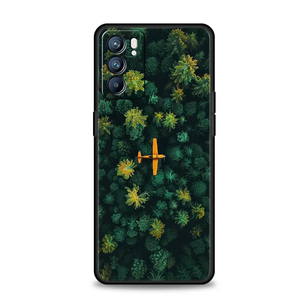 Funda de teléfono con patrón de avión para Oppo Reno14 Reno13 Reno12 11 F 10 Find X5 X9 Pro A54 5G A53 A52 A9 A74 A78 4G A79 A80 A98 - imagen 3