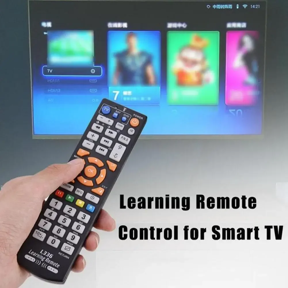 L336 Control remoto de aprendizaje Universal inteligente IR Control remoto TV Control remoto para CBL DVD SAT STB DVB HIFI TV BOX VCR STR - imagen 4
