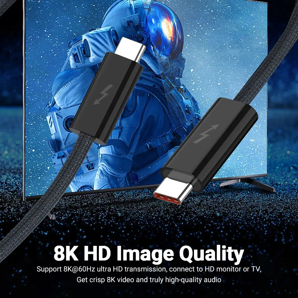 Cable de datos USB 4,0 tipo C, dispositivo de carga rápida de 240W, velocidad de 40Gbps, 8K, vídeo HD, compatible con Thunderbolt 3/4, interruptor de teléfono y iPad - imagen 4