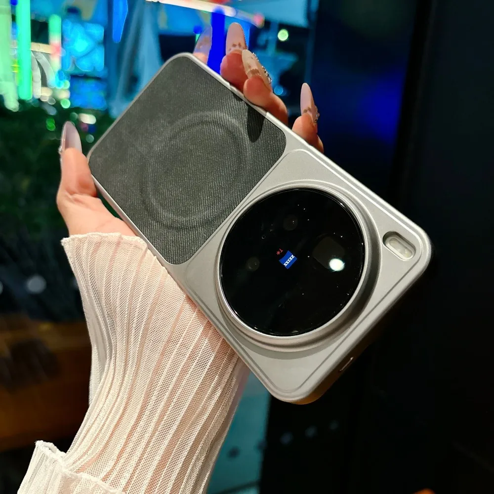 Para VIVO X300 Pro funda de lujo de piel de vaquero funda protectora trasera de carga inalámbrica magnética para VIVO X300 X300Pro Shell - imagen 4