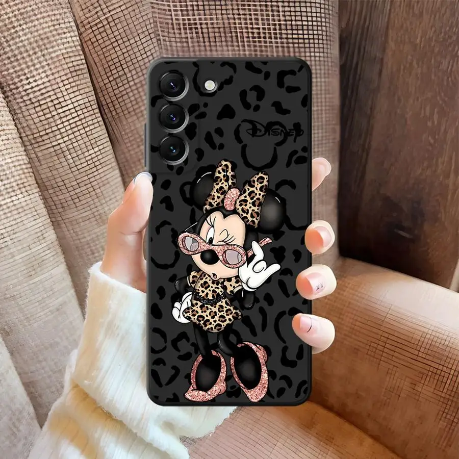 Funda para Samsung Galaxy A51 A73 A36 A23 A53 A22 A52 A32 A26 A72 A25 A71 A41 A24 A55 A35 funda negra suave para teléfono Disney Cute - imagen 2