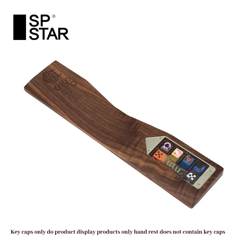 Reposamanos de nogal SP-STAR con succión magnética y teclas, decoración de área de visualización, panel acrílico, reposamuñecas para teclado mecánico - imagen 2