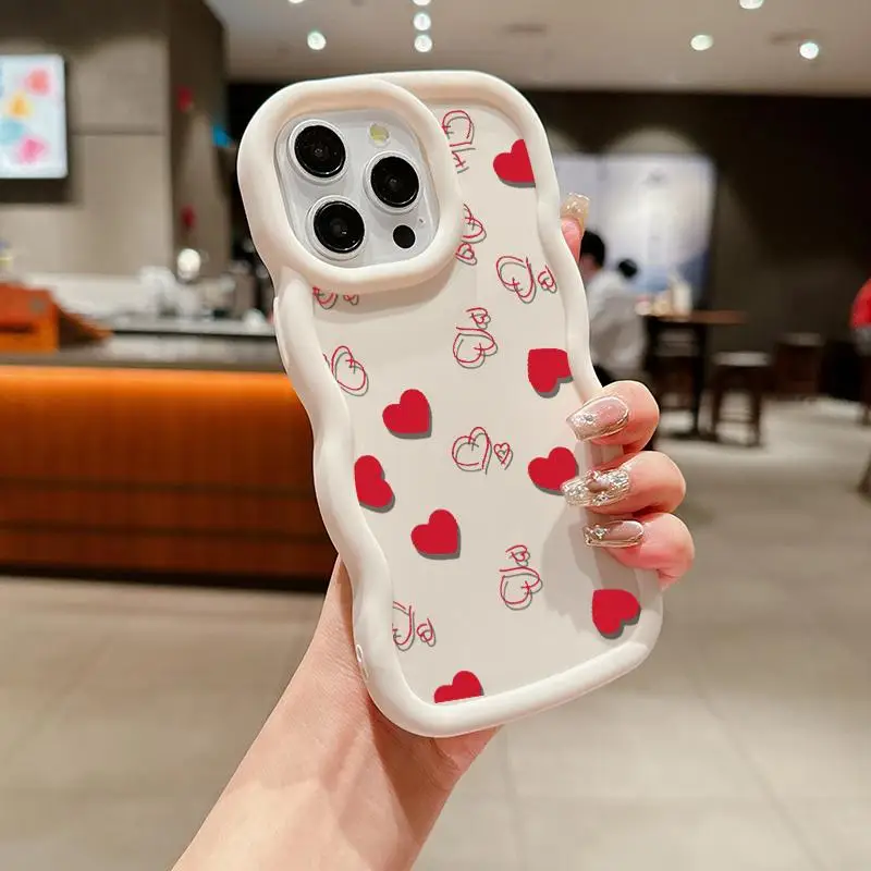 Funda lateral para Xiaomi Poco M6 Pro, carcasa suave con dibujos animados, Color Negro, Rosa, corazón de amor, 4G, X6, X5, X3, M3 - imagen 3