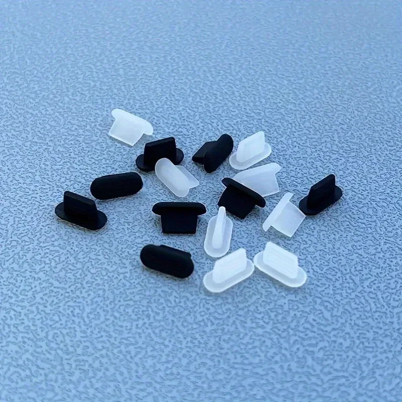 [Pujones antipolvo de silicona] Paquete de 10 tapones antipolvo de silicona - Tapas protectoras para iPhone, micro USB, puertos de carga tipo C