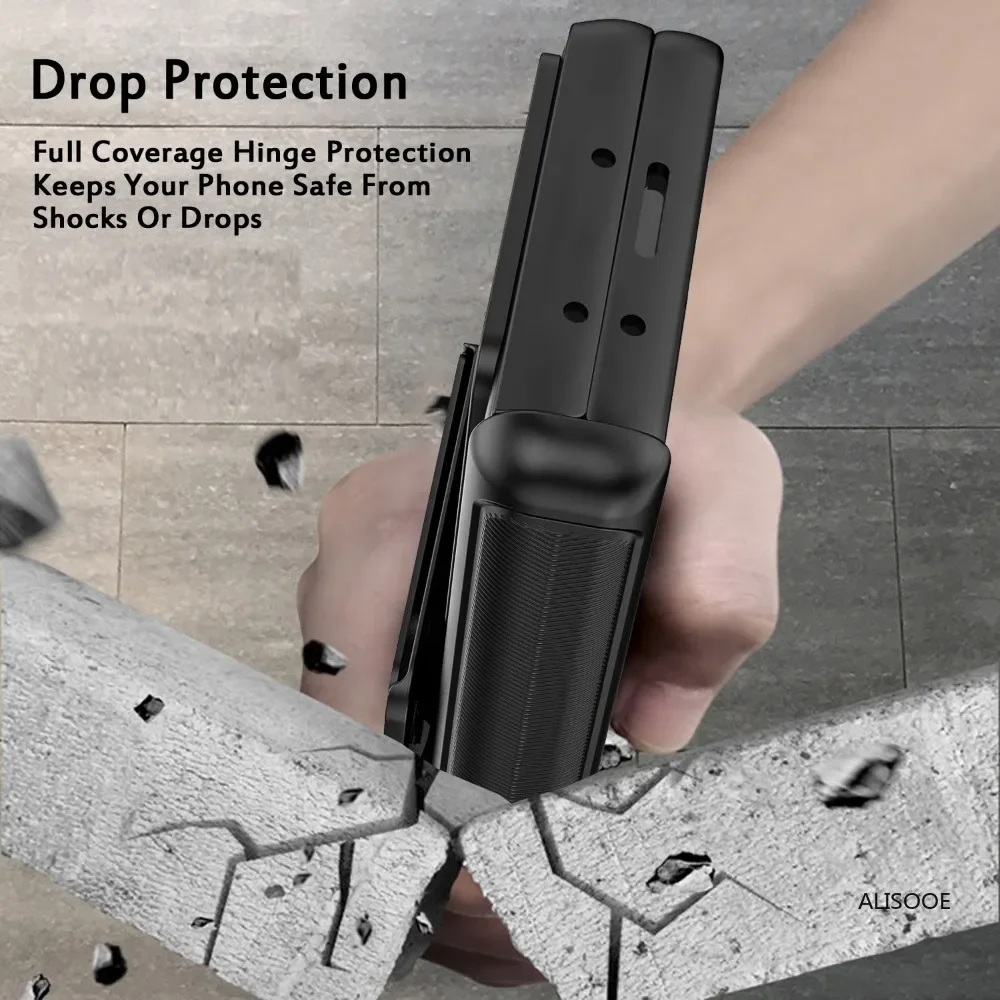 Funda con bisagra deslizante para cámara Samsung Galaxy Z Fold 6 Fold6 5 4, carcasa extraíble, billetera con ranura para tarjeta, pantalla frontal, cubierta de vidrio para teléfono - imagen 5