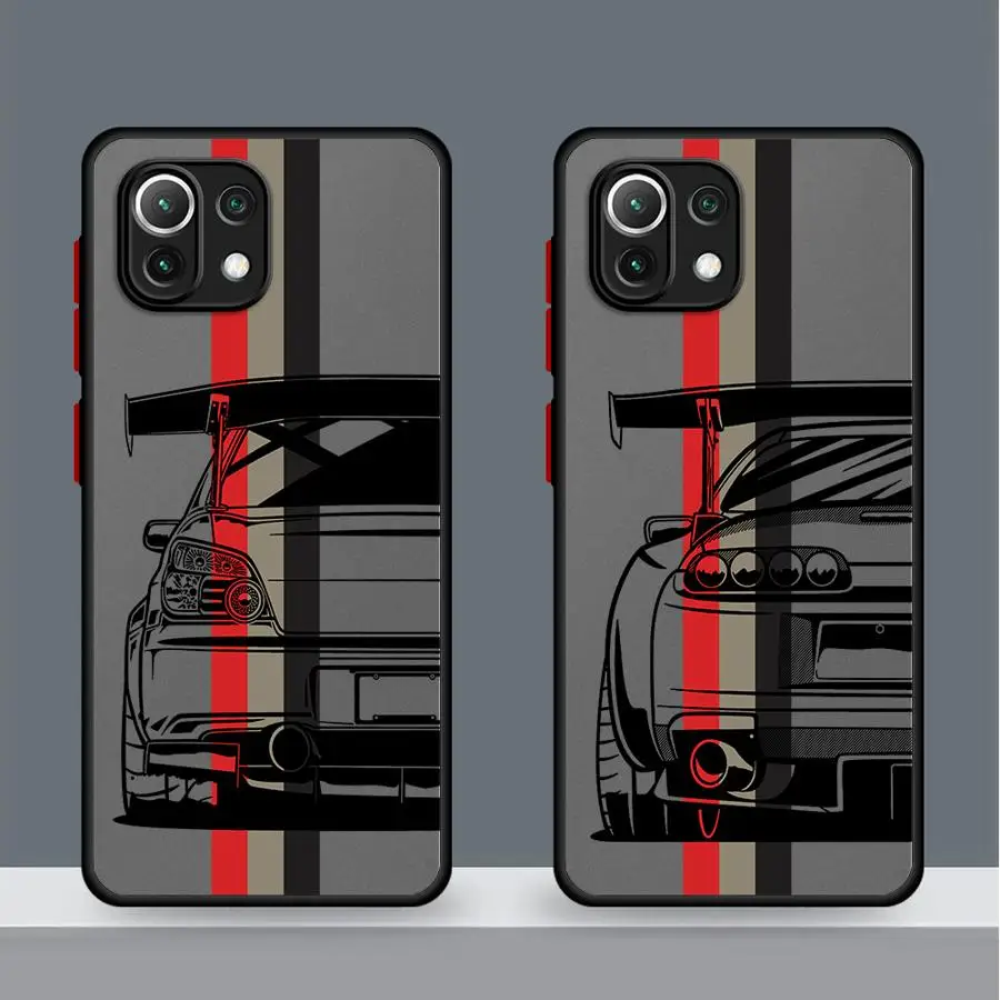 Funda de teléfono japonesa JDM Drift para coche Xiaomi Poco X3 NFC X3 X4 X5 Pro C50 C51 C40 M5 M5s