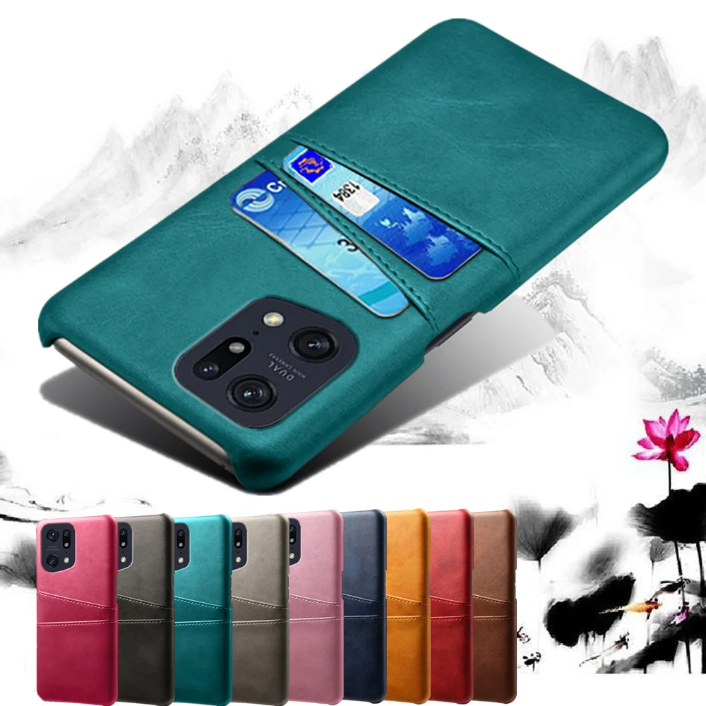 Funda de piel sintética con ranuras para tarjetas para Oppo Find X5 Pro, A36, Reno7, Z, SE, 5G, OPPO Find, X5 Pro, Realme, GT2, 9 Pro Plus, 9i, V25 - imagen 3