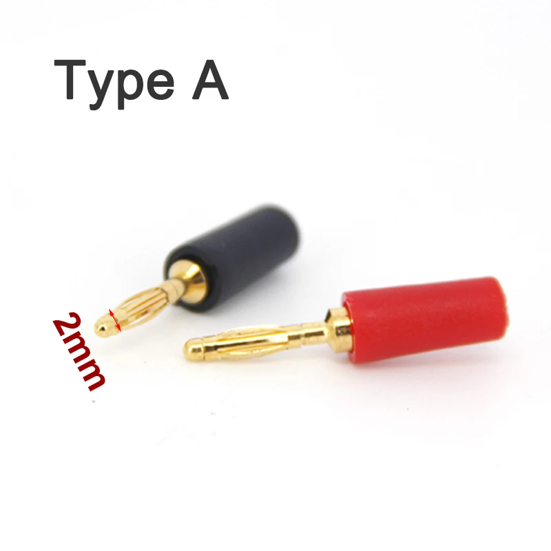 Adaptador de conector eléctrico con conector Banana chapado en oro de 2MM negro/rojo para sondas de prueba medidor de instrumentos A7 - imagen 3