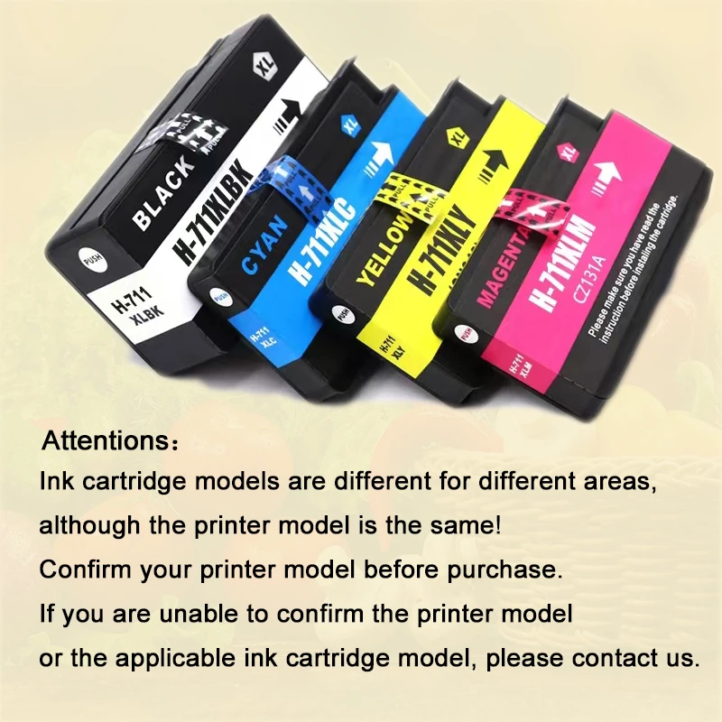 Para cartucho de tinta Compatible con HP 711 711XL para cartucho de tinta de repuesto HP711 para impresora de inyección de tinta HP DesignJet T120 T520 - imagen 3