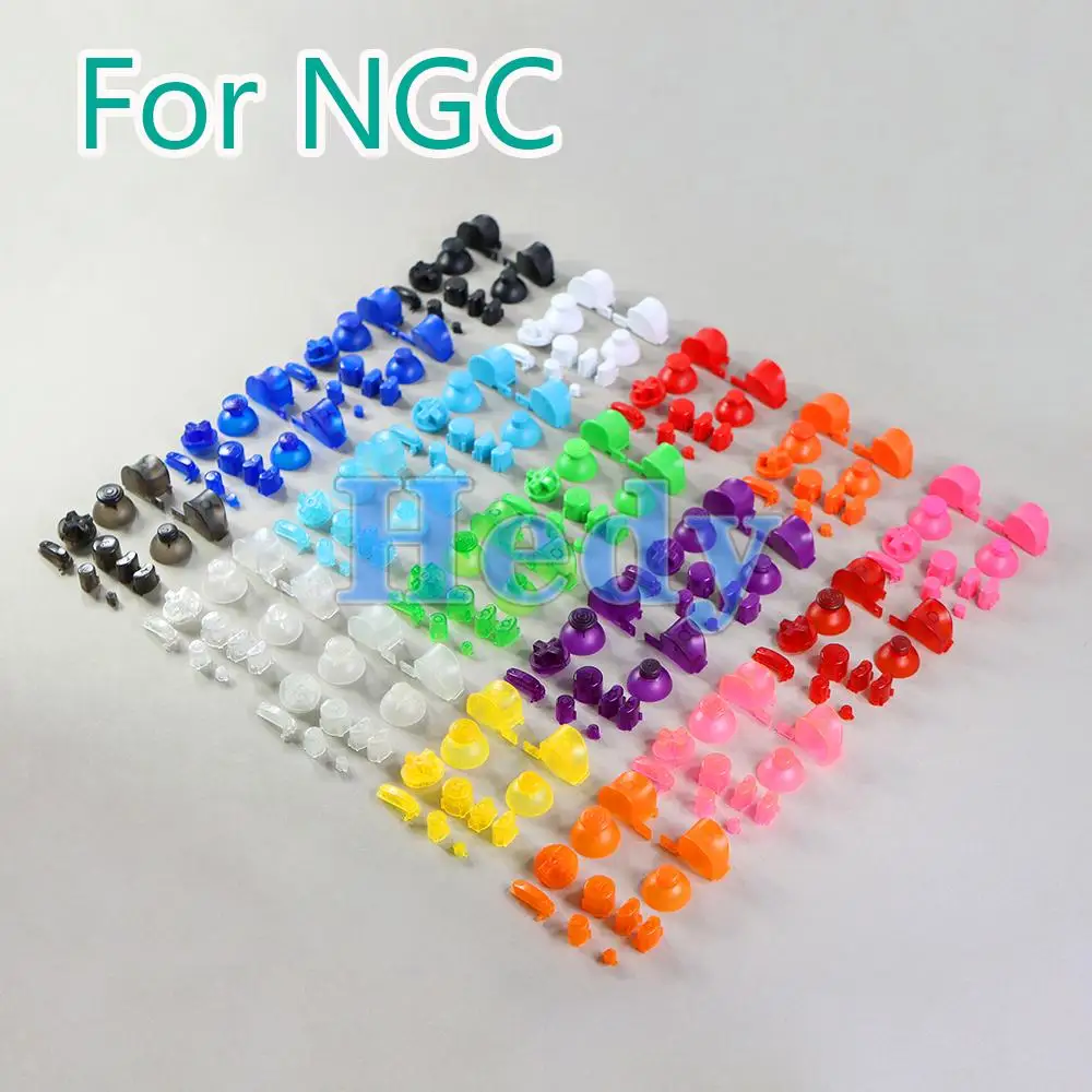 Juego completo de botones L R ABXY Z para GameCube, botones de encendido y apagado, 50 juegos