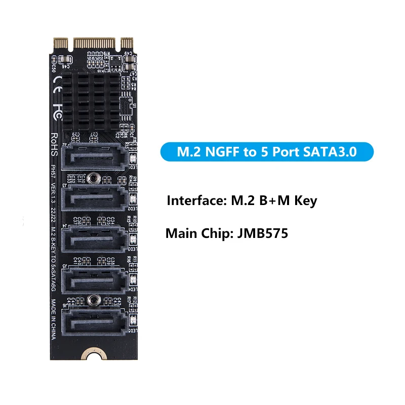 NGFF to 5HDD JMB575