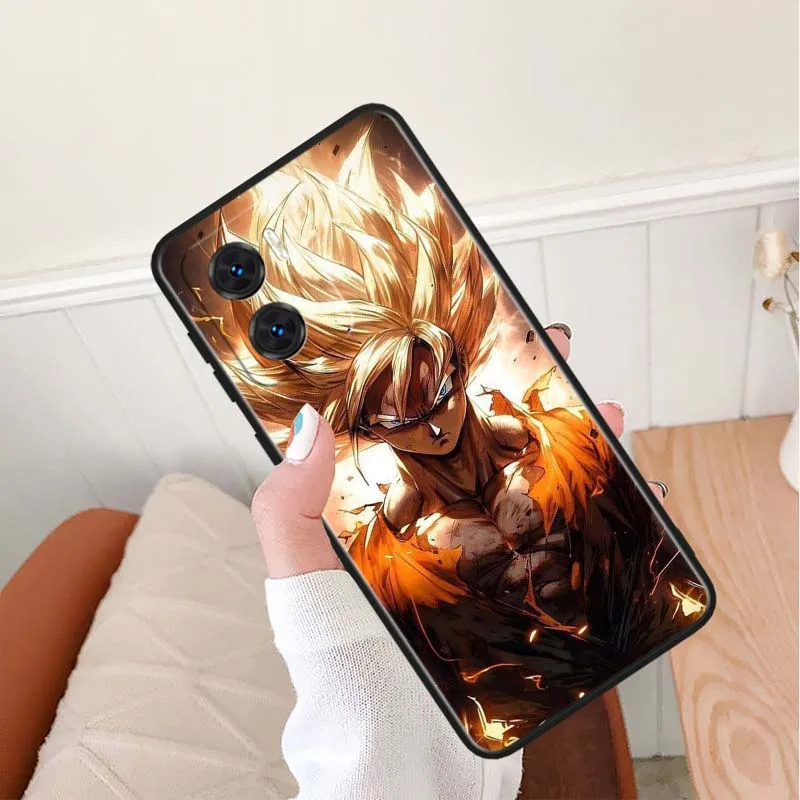 D-Dragon Ball Cool Saiyan cubierta para Motorola Moto G85 G64 G55 G54 G45 G35 G34 Edge 50 40 5G funda de teléfono negra - imagen 4