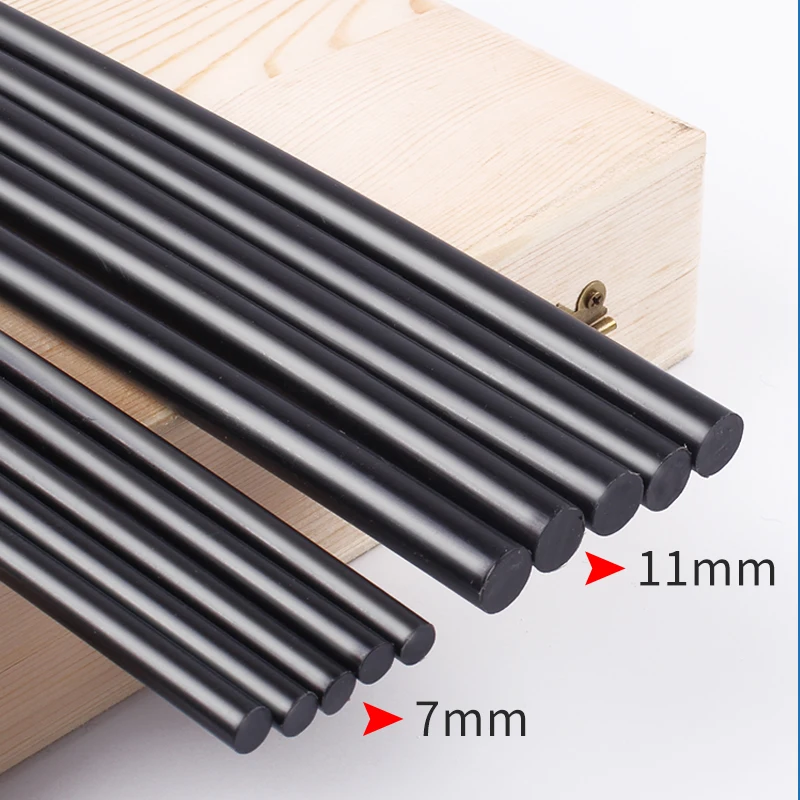 LUXIANZI-varillas de pegamento termofusible, 7/11mm x 265mm, Color negro transparente para pistola de pegamento, arte artesanal, herramientas de reparación de decoración del hogar - imagen 5
