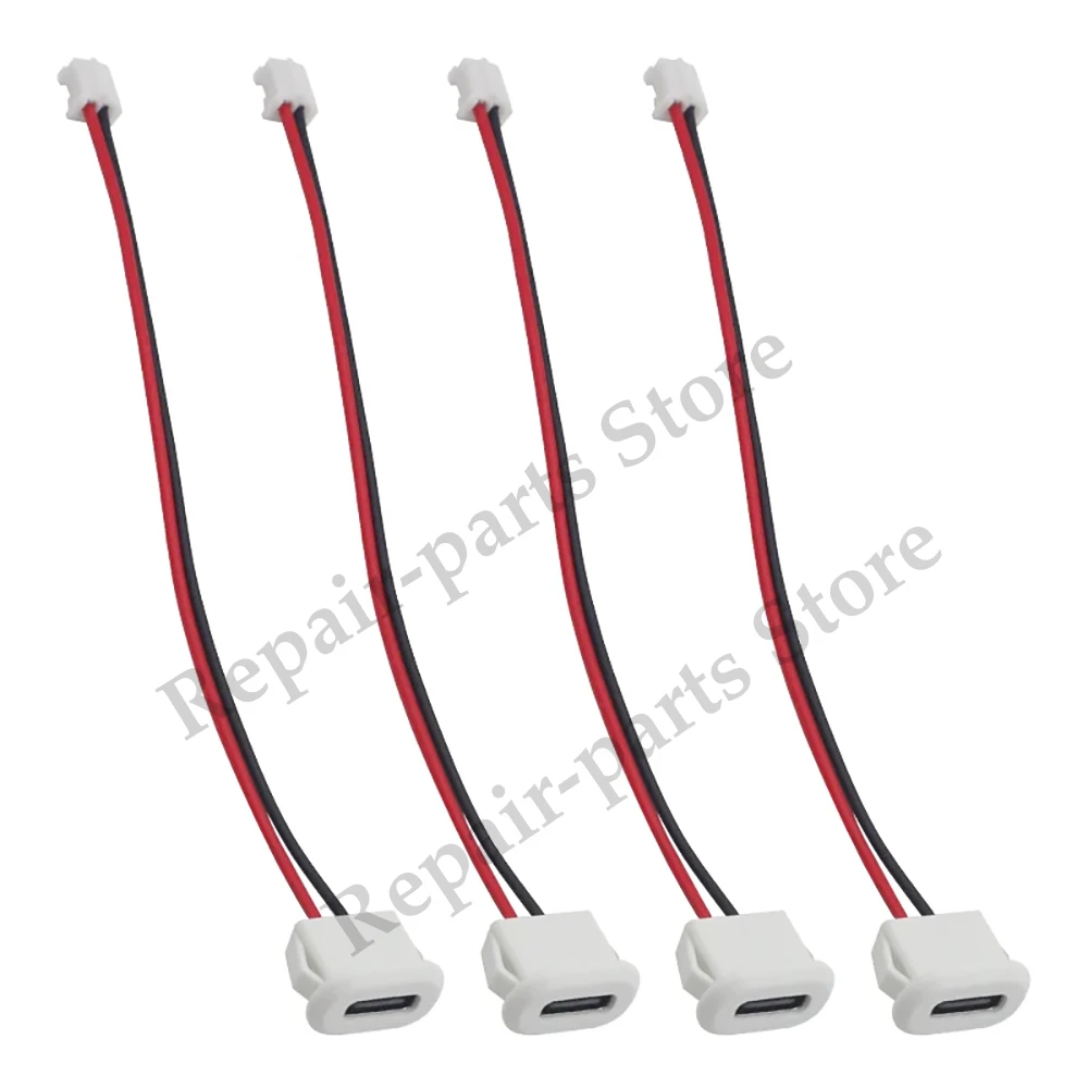 Conector USB impermeable tipo c de 2, 4, 6 pines, base hembra de compresión directa, interfaz de carga con cable de soldadura, 1 ud. - imagen 4