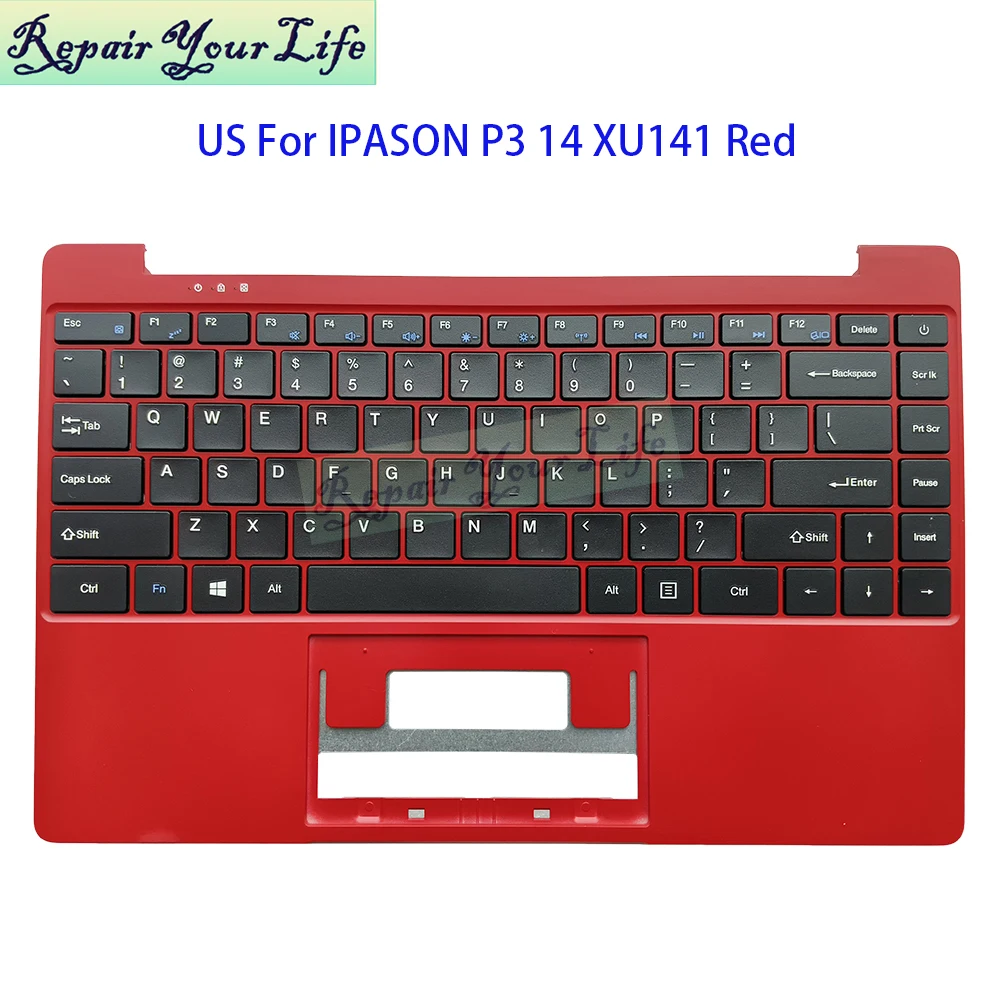 Funda superior para teclado Inglés de EE. UU., reposamanos para IPASON Storm Dragon P3 de 14 pulgadas XU141, funda superior para portátil, Teclado, reemplazo de carcasa C