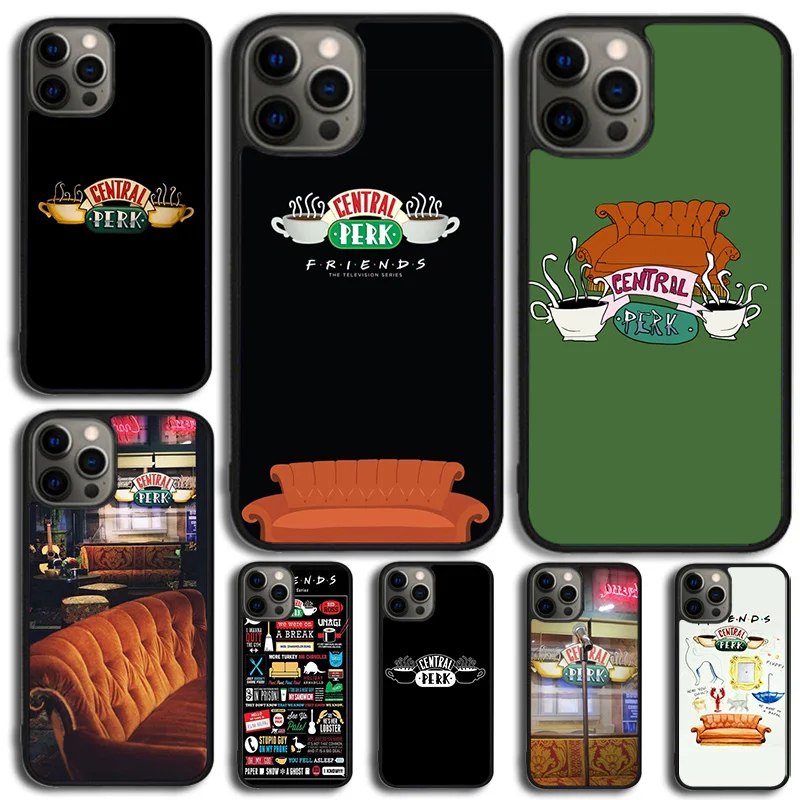 Central Perk Coffee friends programa de televisión cómo hacerlo funda de teléfono para iPhone 17 Air 15 16 14 11 12 13 Pro MAX Plus