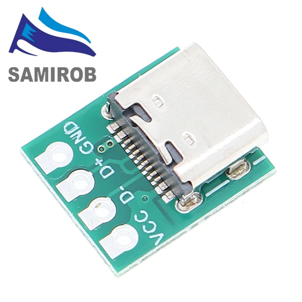 Conector USB 3,1 tipo C, adaptador de placa PCB de prueba de 16 pines, conector 16P para transferencia de Cable de línea de datos, 5/10 Uds. - imagen 4