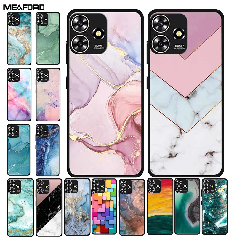 Para ZTE Blade V50 fundas inteligentes V50Smart Marble 6,6 "TPU silicona suave Cool fundas de teléfono para ZTE Axon 50 Lite 8050 Protector Coque
