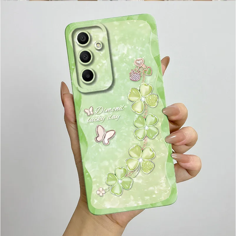 Fundas de teléfono para Samsung Galaxy A15, Funda trasera suave de TPU con flores y mariposas para Samsung A15 5G GalaxyA15, Funda a prueba de golpes - imagen 2
