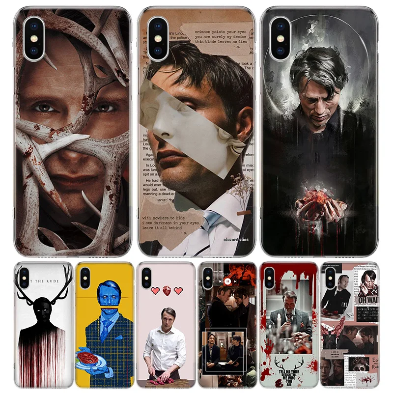 Hannibal Movie-funda de silicona para teléfono móvil, carcasa con llamadas para Apple iPhone 11, 13, 14 Pro Max, 15 + 12 Mini, 7 Plus, X, XR, XS, SE