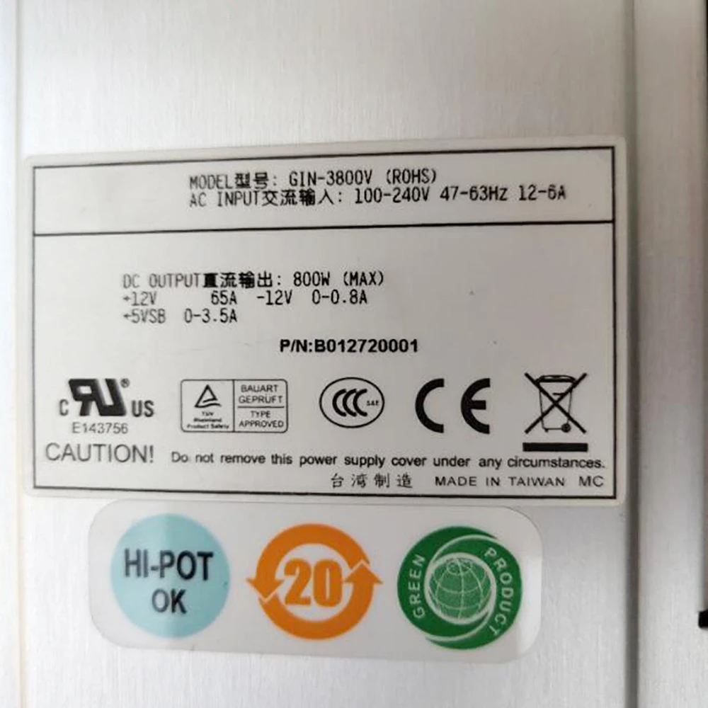 GIN-3800V para fuente de alimentación del servidor Zippy B012720001 800W - imagen 5