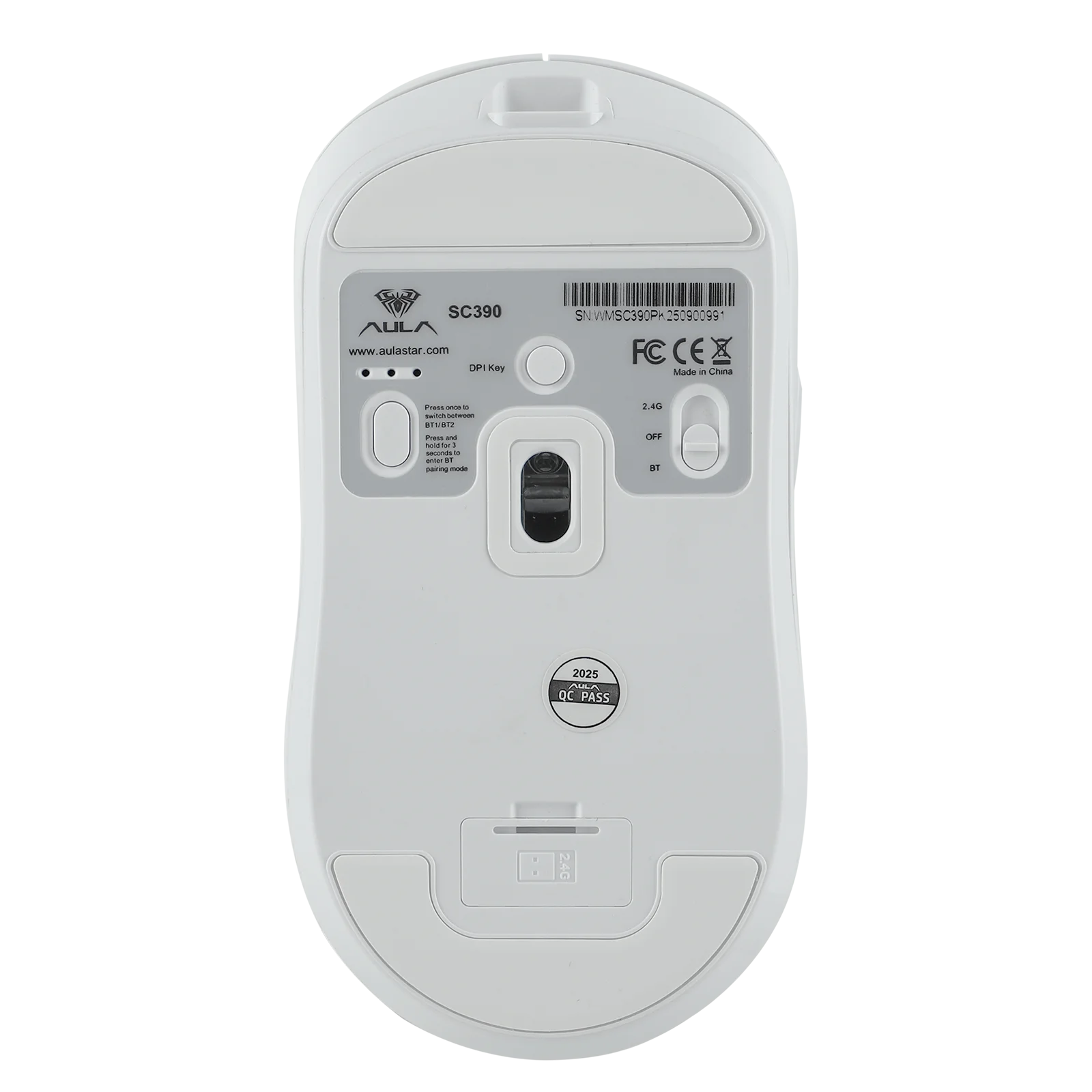 AULA SC390 Ratón para juegos ligero inalámbrico con cable/Bluetooth/2,4 GHz Sensor PAW3311 400 mAh con pantalla para Win/Mac - imagen 5