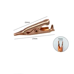 Clip de Cocodrilo Cobre Puro Boca Plana Sin Dientes