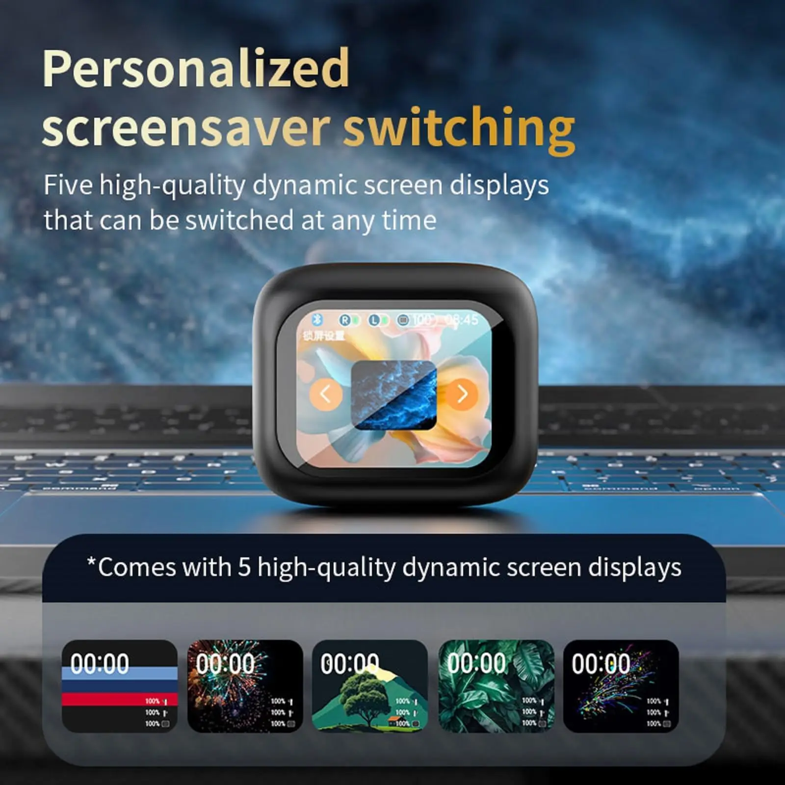 Auriculares Bluetooth M6 TWS ANC con pantalla táctil inteligente, auriculares de música con cancelación activa de ruido para IPad, teléfono y portátil - imagen 5