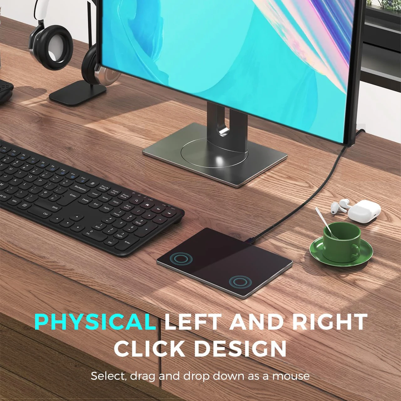 Trackpad: con cable, USB-C, alfombrilla de ratón de aluminio funciona con Windows 10/11 - imagen 5