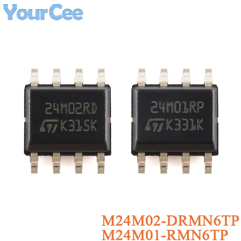 2 uds M24M02-DRMN6TP M24M01-RMN6TP SOP-8 2Mbit 1Mbit Serial I2C IIC Bus EEPROM Chip