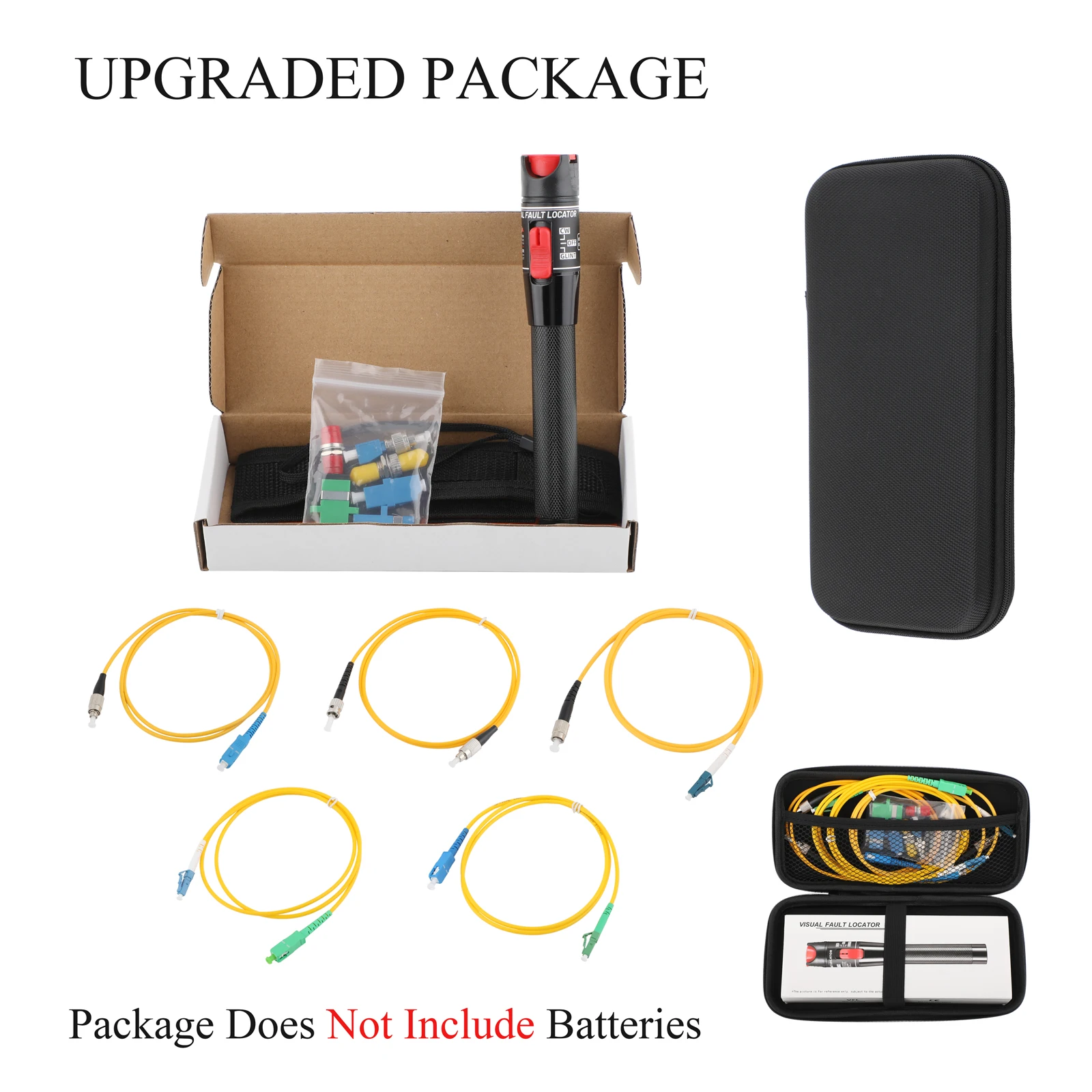 Kit de prueba de cable de fibra óptica de 12 piezas, bolígrafo óptico FTTH de 15 MW/30 MW/50 MW/100 MW para FC macho a LC hembra y APC/SC UPC/ST FC SC LC - imagen 5