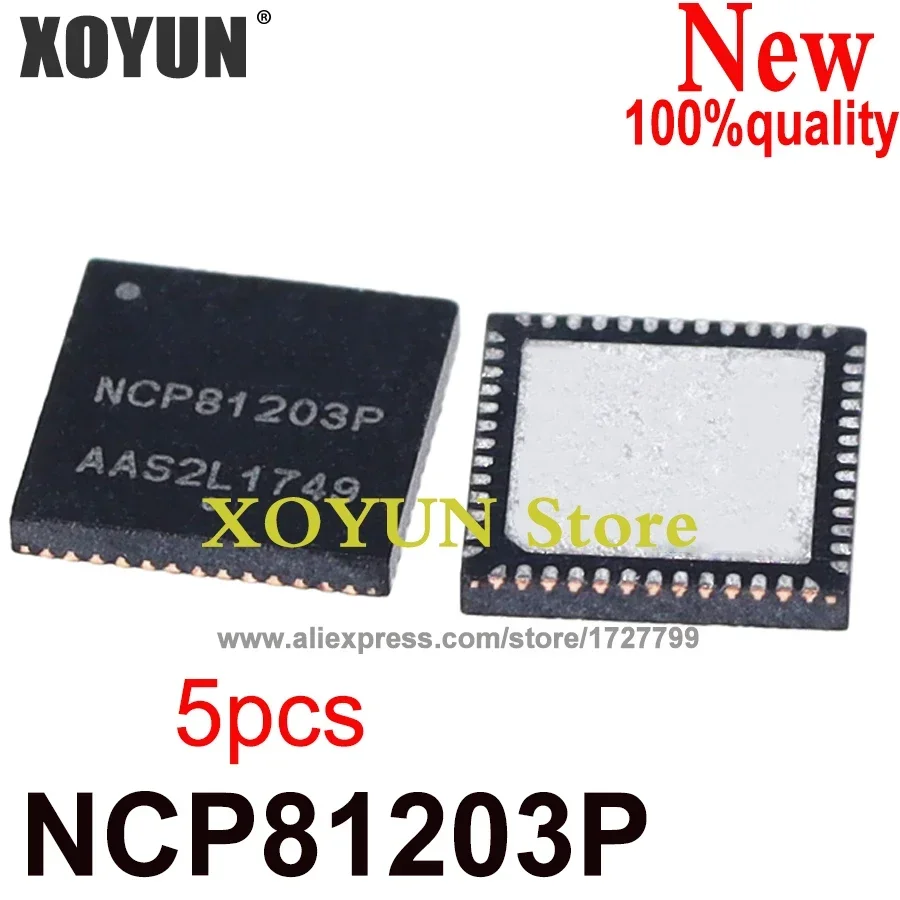 (5 piezas) nuevo NCP81203P NCP81205A NCP81205F NCP81206A NCP81203PMNTXG NCP81205AMNTXG NCP81206AMNTXG NCP81205FMNTXG QFN-52 - imagen 2