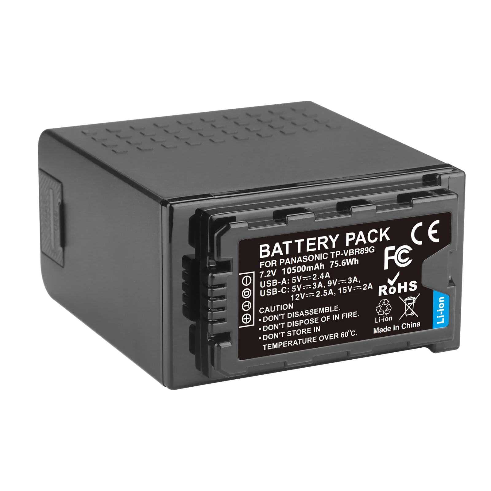 Batería de 10500mAh AG-VBR89G VW-VBD98 para Panasonic VBD58 VBD78 AG-VBR59 AG-VBR89 AG-VBR118 AJ-PX280 PX285MC AG-HPX265MC HPX260MC - imagen 2