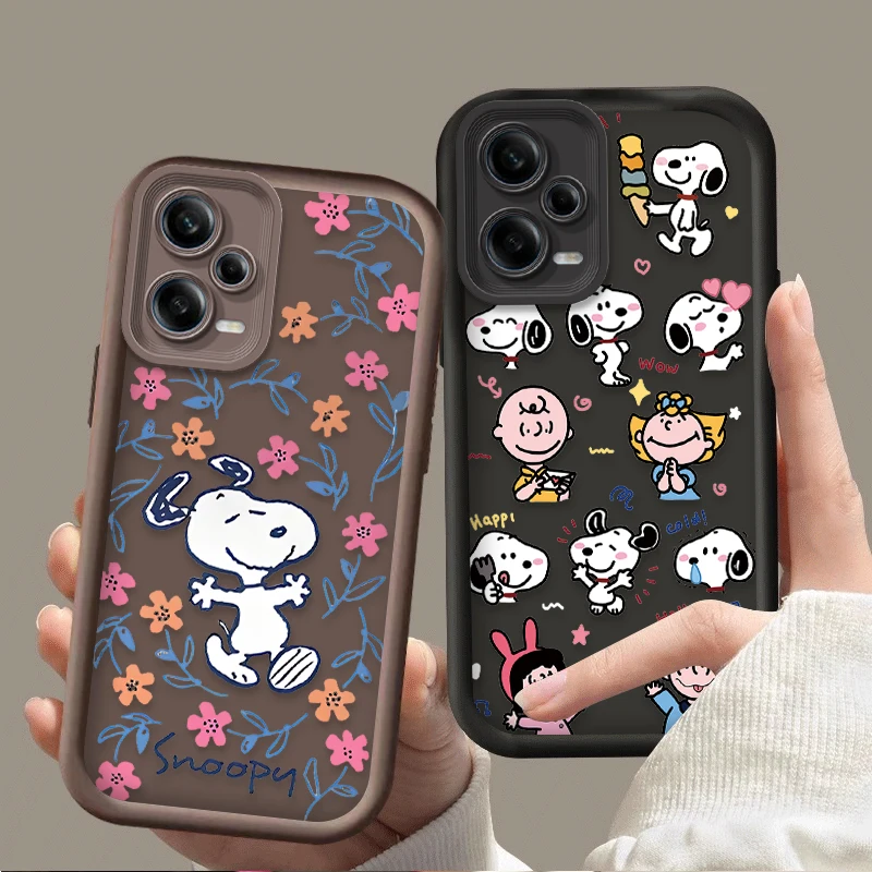 Funda blanda bonita con forma de flor de S-Snoopy para Xiaomi Redmi Note 13 14 12 11 Pro Plus 5G 11S 10S 12S 10 9 Redmi 14C 13C 12C 12 4G A3 A3X - imagen 2