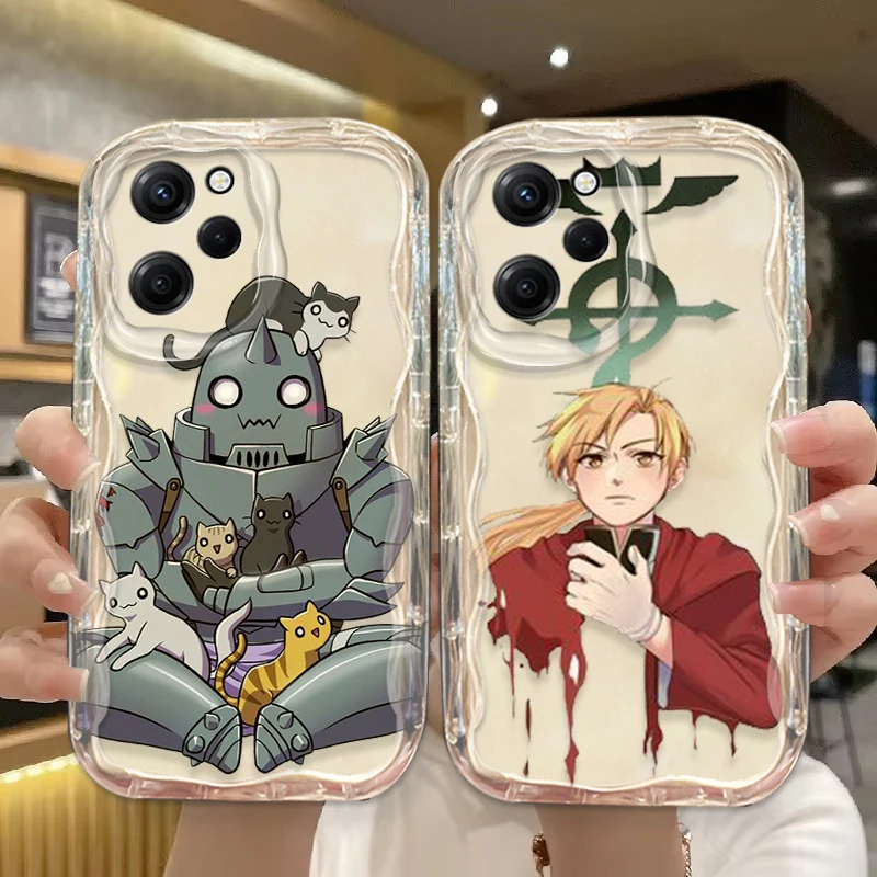 Funda Fullmetal Alchemist para Xiaomi Redmi Note 13 12 12Pro 11 10 Pro POCO F4 X3 X4 GT X5 X6 Wave Oil Phone Case