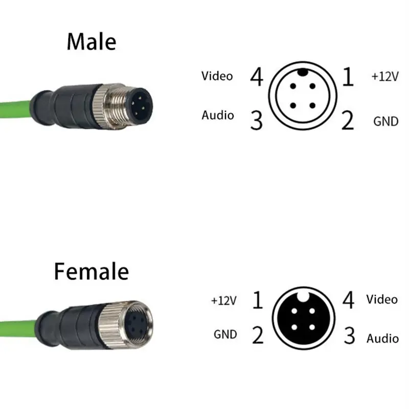 Cable extendido M12 macho y hembra de 4 pines tipo A, Sensor de 4 pines, Cable de conexión blindado PUR, conector de código A impermeable Industrial - imagen 2