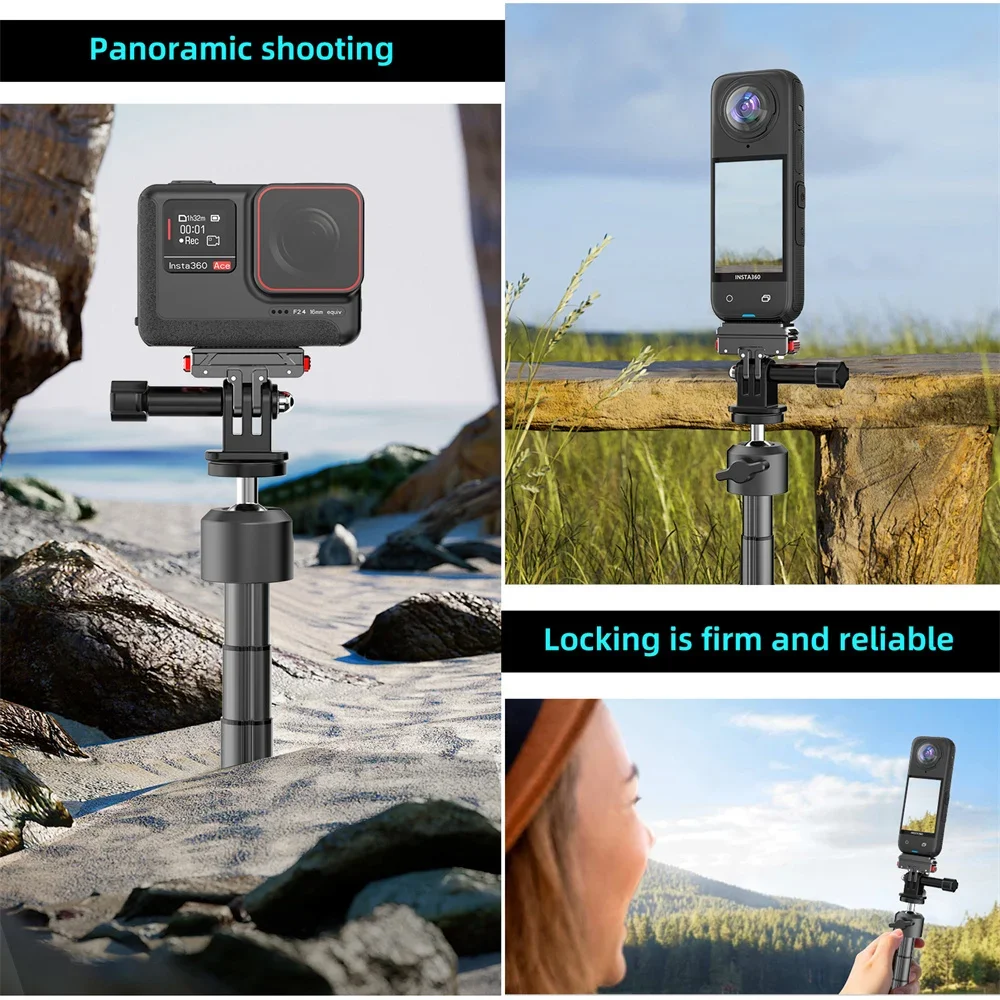 Placa de montaje magnética de liberación rápida: para Gopro 12/11/10 y Insta360 Ace Pro a trípodes/gimbals, conmutación sin herramientas - imagen 5