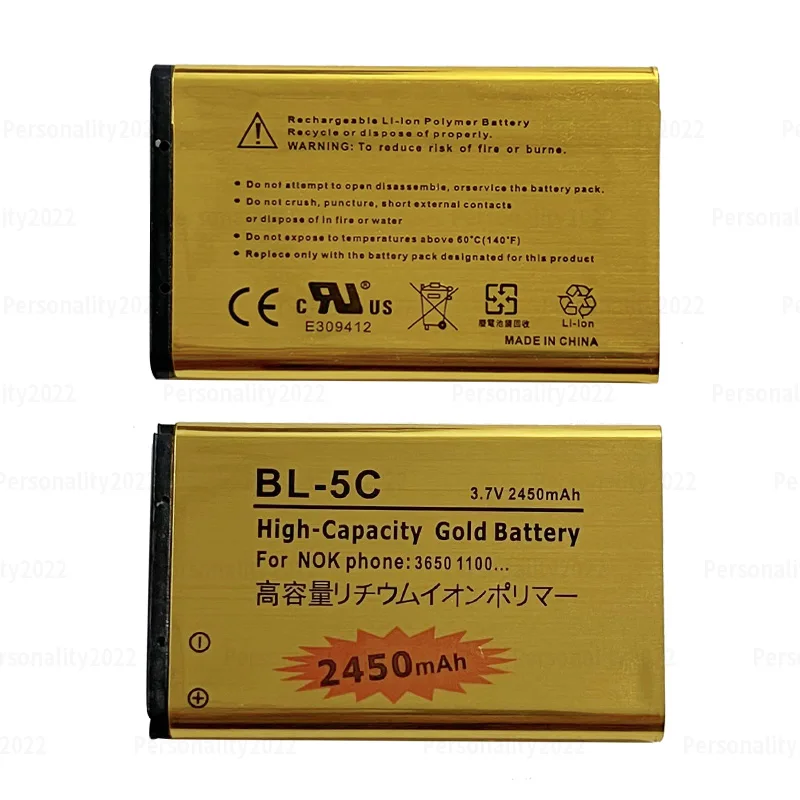 Batería BL 5C 3,7 V baterías recargables de iones de litio BL5C 2450mAh para Nokia 2600 1100 1110 1112 1208 2610 6230 BL-5C de teléfono móvil - imagen 4