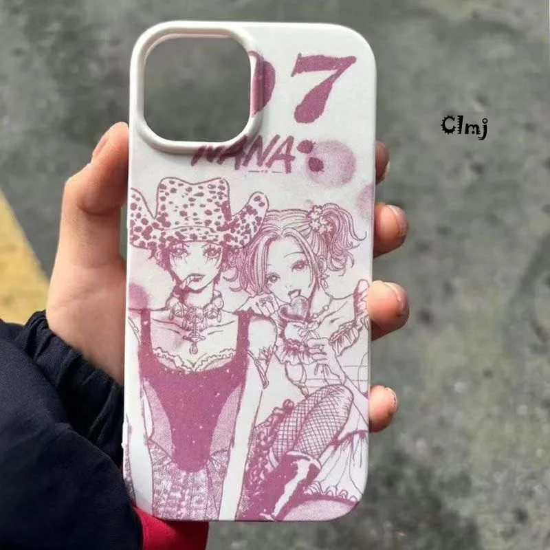 Clmj Cool Anime Girl funda de teléfono para iPhone 16 15 14 13 12 11 Pro Max X XS XR XSMax 7 8 Plus película brillante cubierta dura de PC