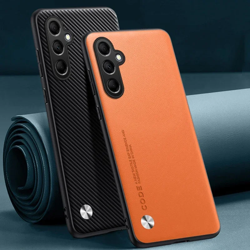 Funda de cuero PU de lujo para Samsung Galaxy M14 M34 M54 5G, funda trasera mate de silicona TPU a prueba de golpes, funda protectora para teléfono - imagen 2