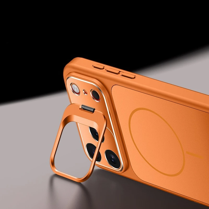 Para IPhone 17 Pro Max soporte de cámara Invisible funda rígida esmerilada para Iphone17 17Pro Magsafing cubierta de soporte mate - imagen 5