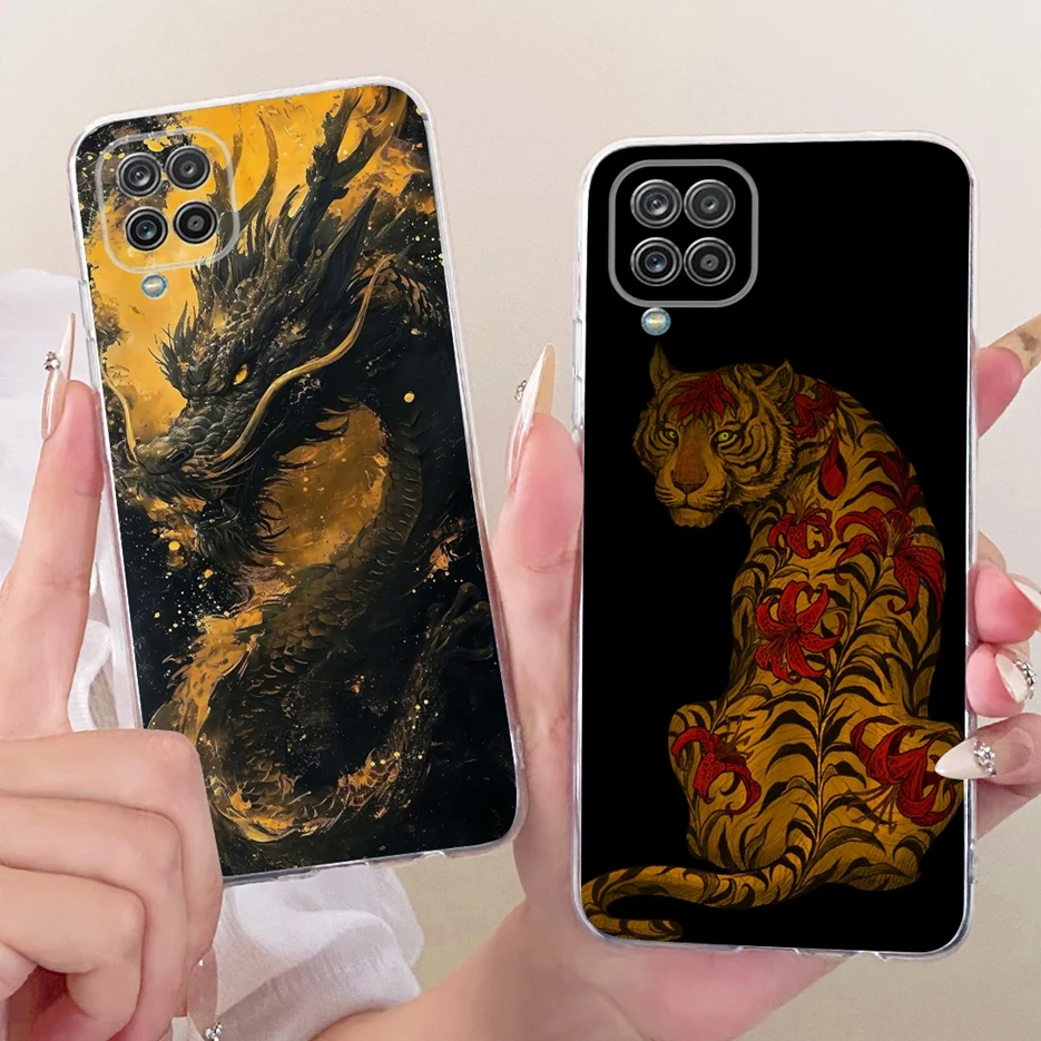 Para Samsung Galaxy A12 funda F12 M12 flores coloridas funda pintada suave funda de teléfono delgada para Samsung A12 M 12 Galaxy M12 F12 bolsas - imagen 5