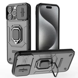 Funda iPhone Pro Max con soporte de anillo y armadura militar