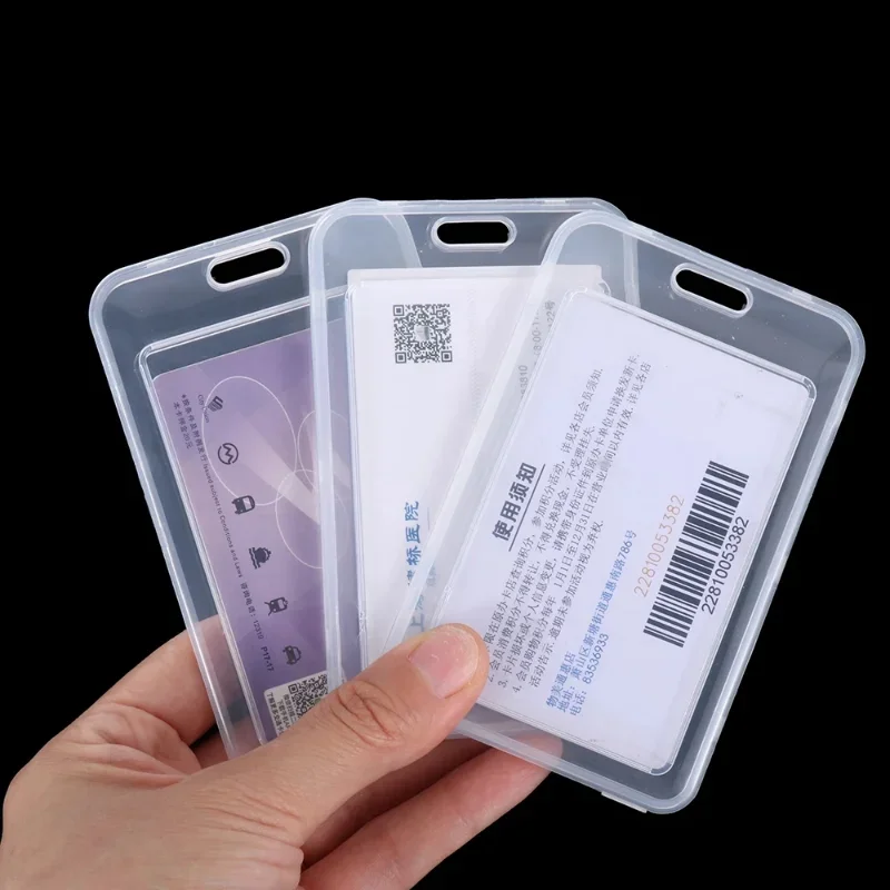 1-20 piezas cubierta transparente impermeable para tarjetas, funda rígida de plástico para tarjetas de autobús, tarjetas de crédito comerciales, funda protectora para tarjetas de identificación bancaria - imagen 2