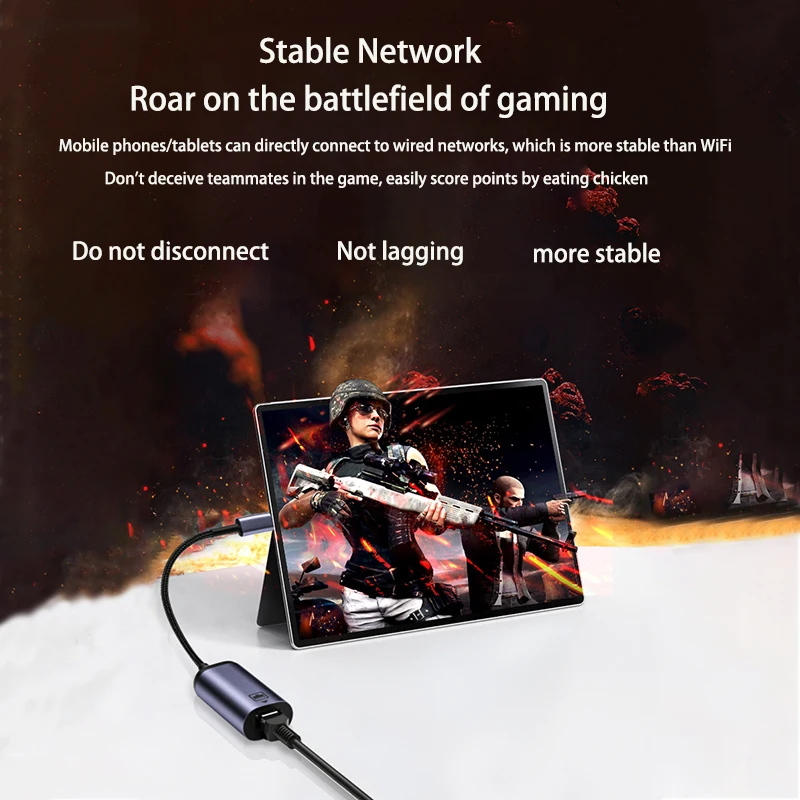 Adaptador convertidor USB tipo C 3,1 RJ45 LAN Ethernet USBC a 100/1000M Gigabit enchufe de red cable externo para MacBook Win 7/8/10 - imagen 3