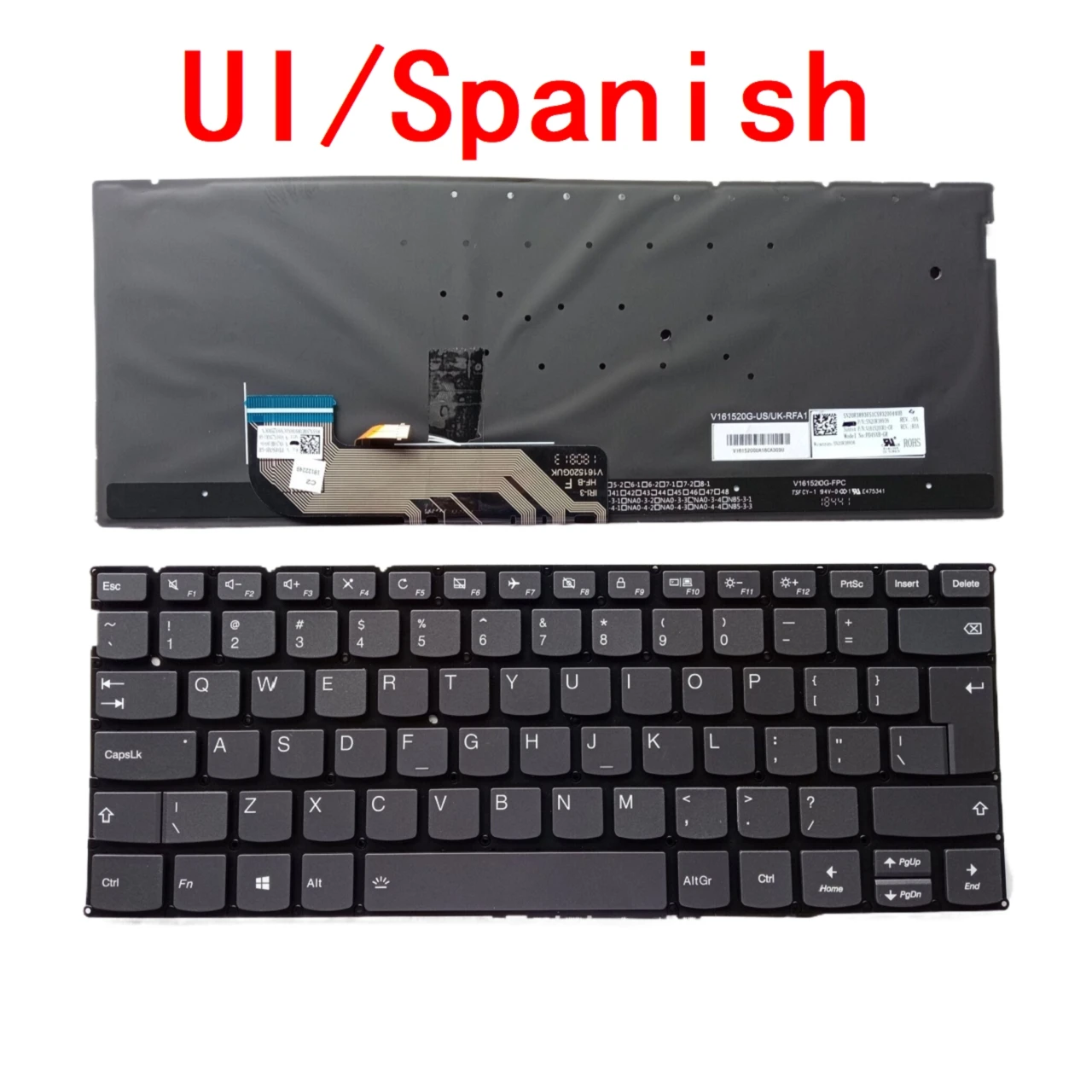 Nuevo teclado retroiluminado en idioma español UI de EE. UU. para Lenovo YOGA S730 S730-13IWL S730-13IML IdeaPad 730S 730s-13IML